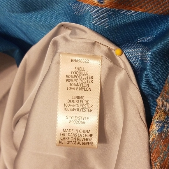 𝅺Max Studio Jacquard Artic Blue Cocktail Dress - Picture 8 of 17